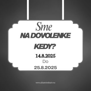 Dovolenka Sme mimo od *14. 8. do 25. 8. 2025*. Objednávky prijímame, ale budú vybavené po návrate. Ďakujeme za pochopenie! 💛